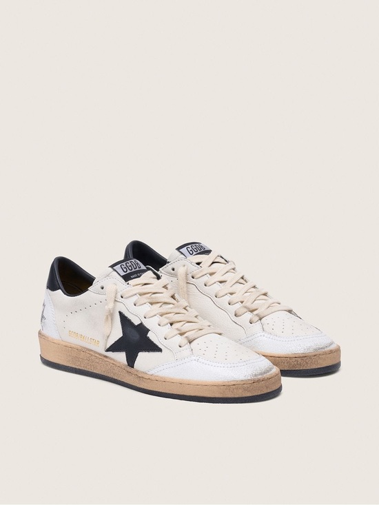 Golden Goose Shoes - Women's Ball Star in Nappa with Black star and Black Heel Tab